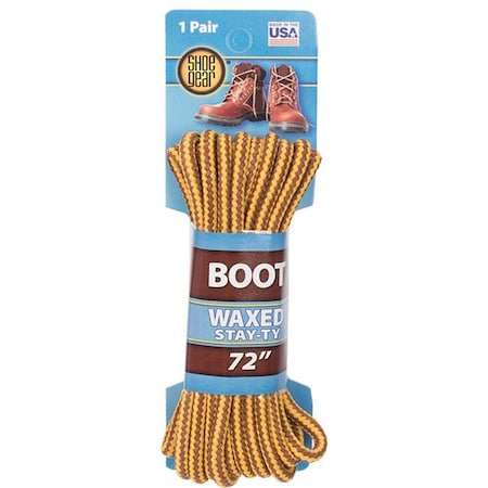 Shoe Gear Shoe Gear 375113 72 in. Waxed Boot Laces Brown & Gold 375113